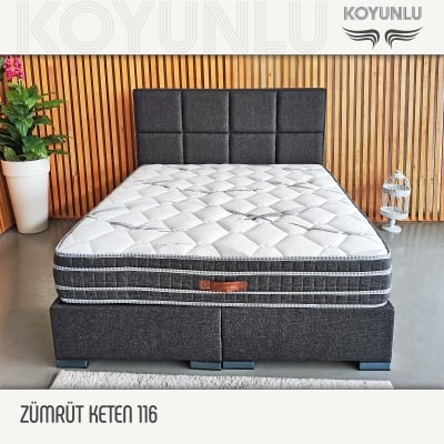 Комплект спалня ZUMRUT KETEN 116 база, матрак и табла - 160 x 200 см