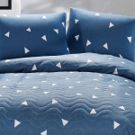 Единично покривало/шалте с калъфка UCGEN - СИНЬО