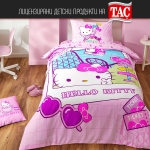 Детски спален комплект ранфорс - HELLO KITTY TRAVEL
