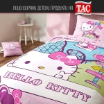 Детски спален комплект ранфорс - HELLO KITTY TRAVEL