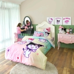 Детски спален комплект ранфорс - HELLO KITTY TRAVEL