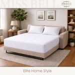 Двоен чаршаф с ластик 180 x 200 + 30 см и 2 калъфки - КРЕМ